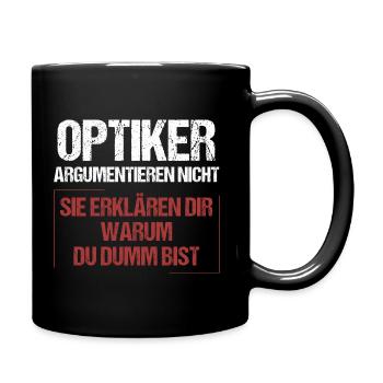 Les optométristes ne discutent pas - Mug uni - noir - Droite