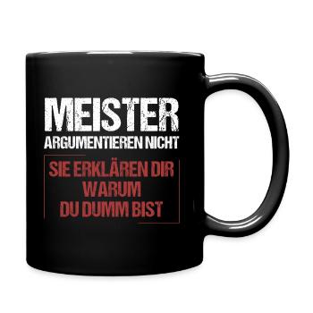Les maîtres ne discutent pas - Mug uni - noir - Droite