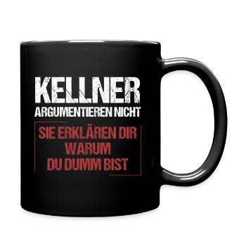 Les serveurs ne discutent pas - Mug uni - noir - Droite
