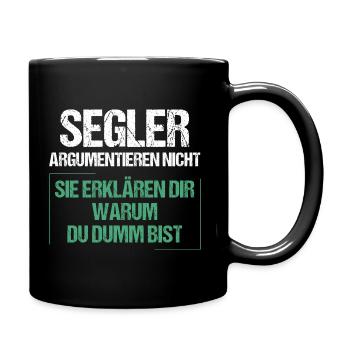 Sailors don't argue - Full Colour Mug - black - Right