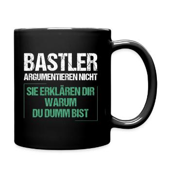 Hobbyists don't argue - Full Colour Mug - black - Right