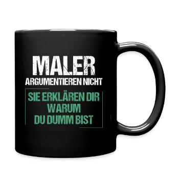 Painters don't argue - Full Colour Mug - black - Right
