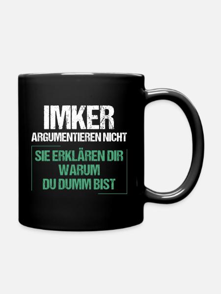 Beekeepers don't argue - Full Colour Mug - black