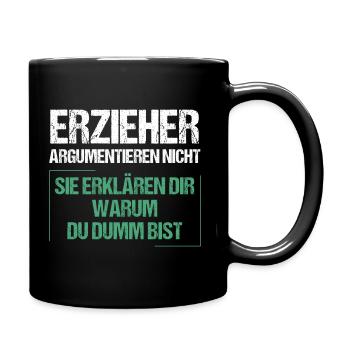 Educators don't argue - Full Colour Mug - black - Right