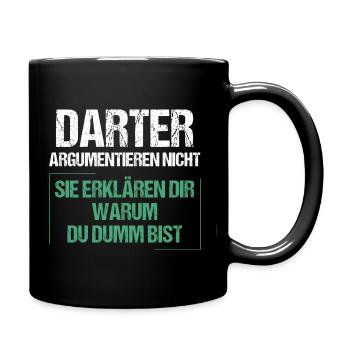 Darters don't argue - Full Colour Mug - black - Right