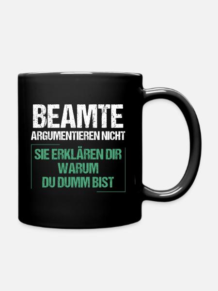 Officials don't argue - Full Colour Mug - black