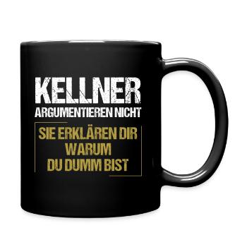 Les serveurs ne se disputent pas - Mug uni - noir - Droite