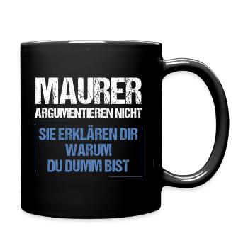 Masons don't argue - Full Colour Mug - black - Right