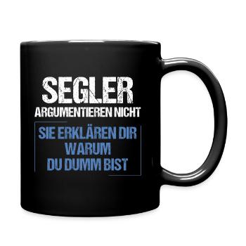 Sailors don't argue - Full Colour Mug - black - Right