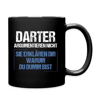 Darters don't argue - Full Colour Mug - black - Right