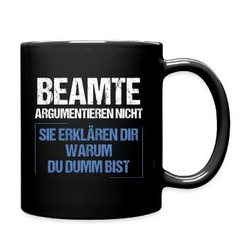 Les responsables ne discutent pas - Mug uni - noir - Droite