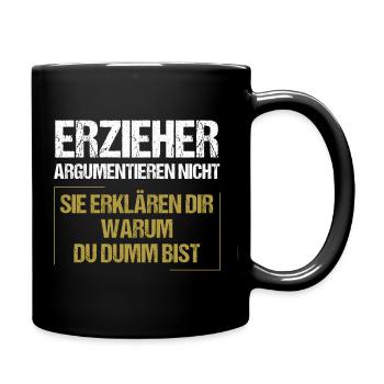 Educators don’t argue - Full Colour Mug - black - Right