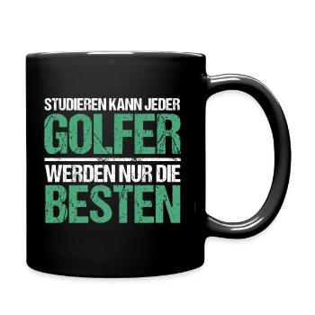 Anyone can study - Golfer Edition - Full Colour Mug - black - Right