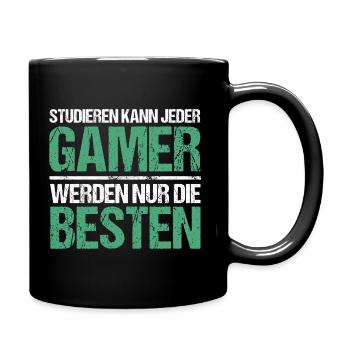 Anyone can study - Gamer Edition - Full Colour Mug - black - Right