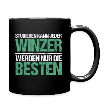 Anyone can study - Winzer Edition - Full Colour Mug - black - Right