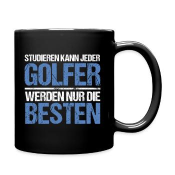 Anyone can study - Golfer Edition - Full Colour Mug - black - Right