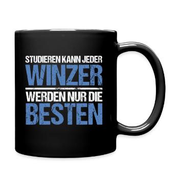 Anyone can study - Winzer Edition - Full Colour Mug - black - Right