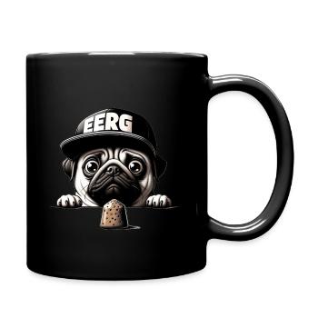 Pug - Mug uni - noir - Droite