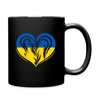 Ukraine Heart - Full Colour Mug - black - Right