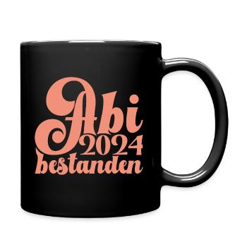Abi 2024 bestanden Geschenkidee - Tasse einfarbig - Schwarz - Rechts