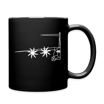 Avion de transport militaire à polygone bas - Mug uni - noir - Droite
