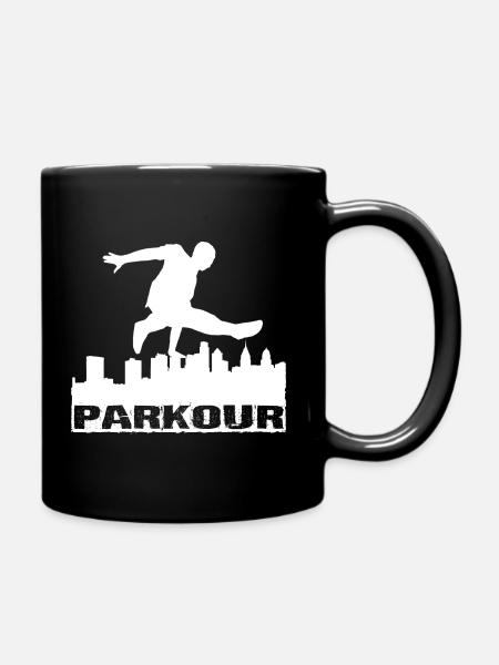 Parkour - Tasse einfarbig - Schwarz