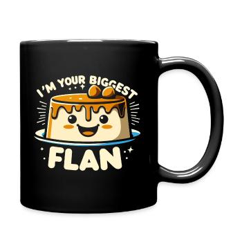 I'm Your Biggest Flan - Funny Dessert Lover - Full Colour Mug - black - Right
