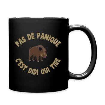 Keine Panik, es ist Didi, der schießt - Tasse einfarbig - Schwarz - Rechts