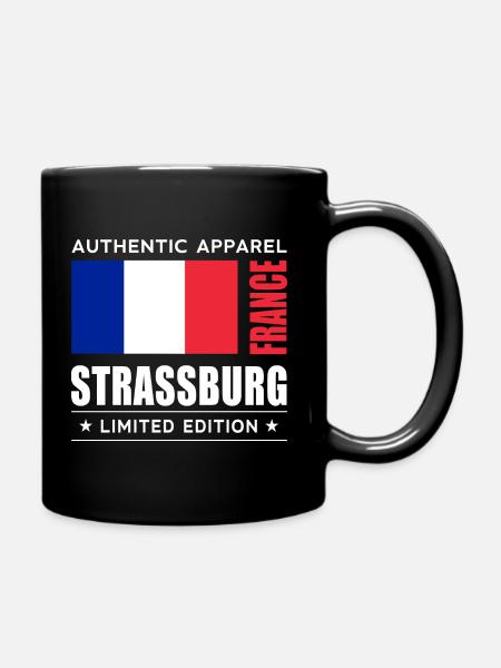 Strassburg - Tasse einfarbig - Schwarz