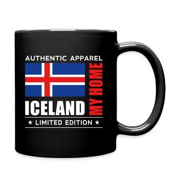 Island - Tasse einfarbig - Schwarz - Rechts
