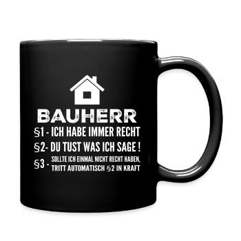 Builder House Construction Site Funny Gift - Full Colour Mug - black - Right