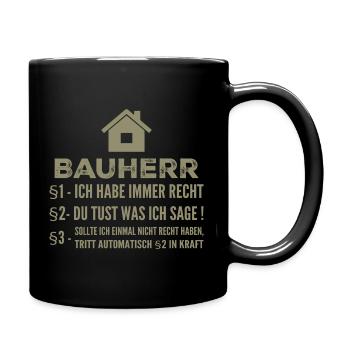 Builder House Construction Site Funny Gift - Full Colour Mug - black - Right