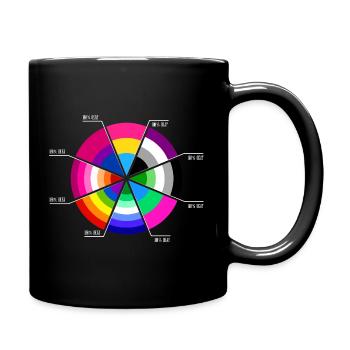 100% OKAY: Pride & sexuelle Orientierung - Tasse einfarbig - Schwarz - Rechts