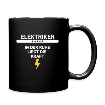 Électricien / La force réside dans le calme - Mug uni - noir - Droite