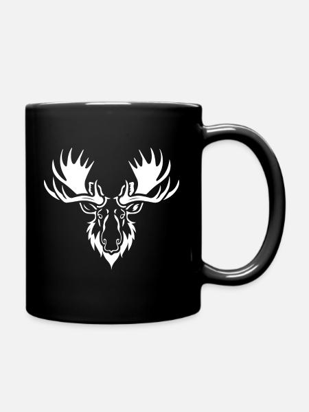 Elch - Tasse einfarbig - Schwarz