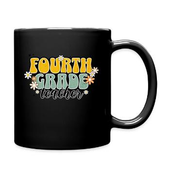 Inspirational Teacher T-Shirt Fourth Grade Teacher - Tasse einfarbig - Schwarz - Rechts