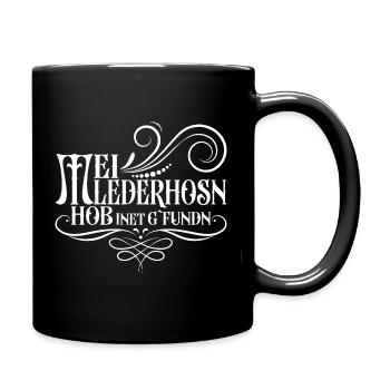 mei lederhosn - Tasse einfarbig - Schwarz - Rechts