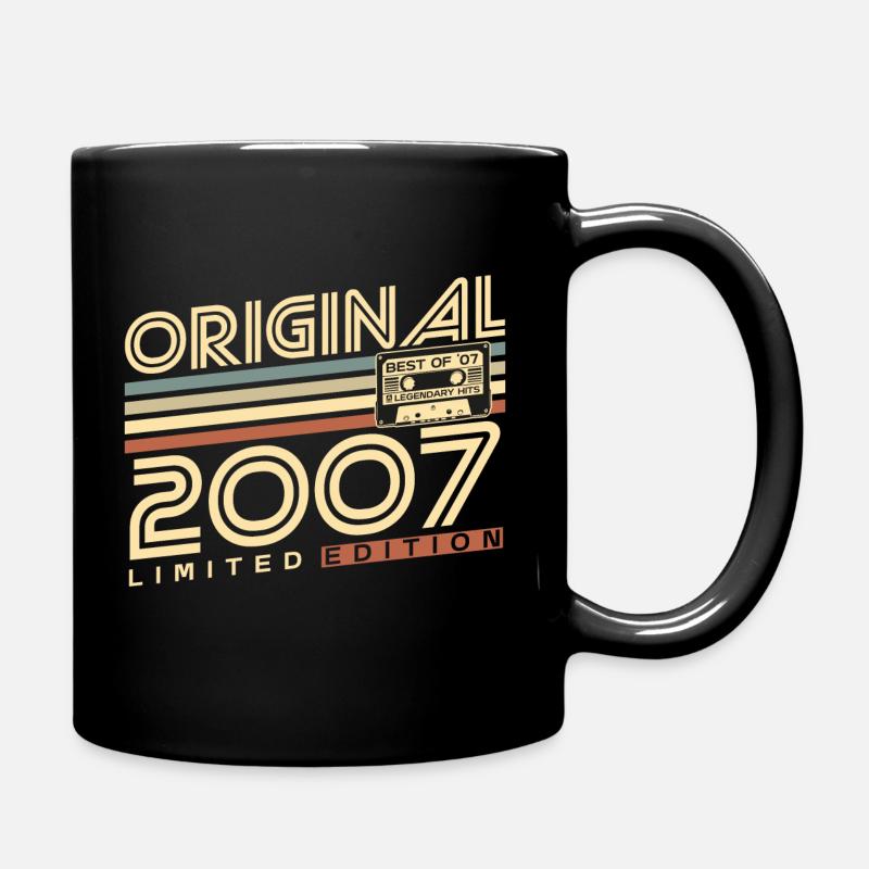 Original 2007 Jahrgang Retro Geburtstag Geschenk - Tasse einfarbig - Schwarz