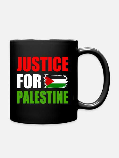 Justice for palestine - Full Colour Mug - black