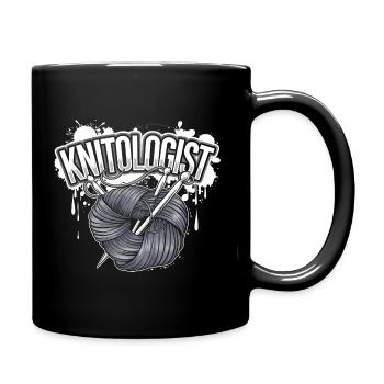 Maître du tricot - Mug uni - noir - Droite