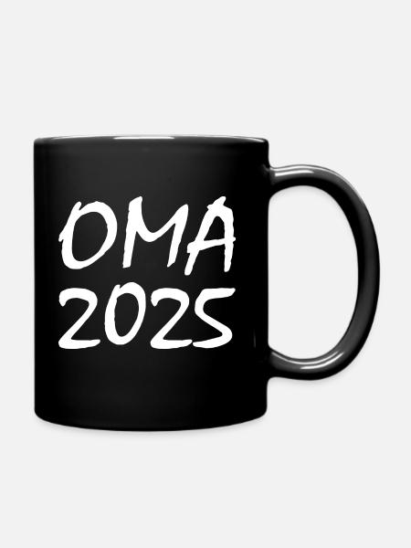 Oma 2025 - Tasse einfarbig - Schwarz