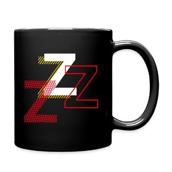 Alphabet Design Buchstabe Z - Tasse einfarbig - Schwarz - Rechts