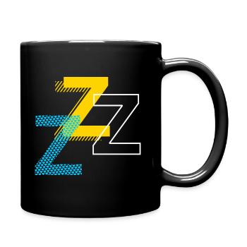 Alphabet Buchstabe Z - Tasse einfarbig - Schwarz - Rechts