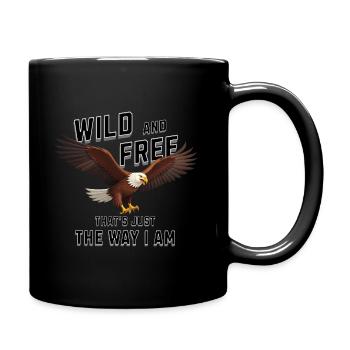 Wild and Free Eagle - Full Colour Mug - black - Right