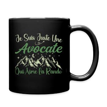 Avocate aventurier passionnée de Randonnée cadeau - Mug uni - noir - Droite