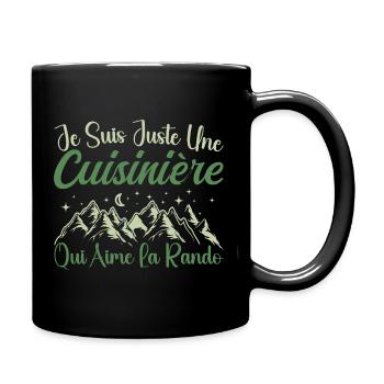 Cuisinière aventurier passionnée de Randonnée - Mug uni - noir - Droite