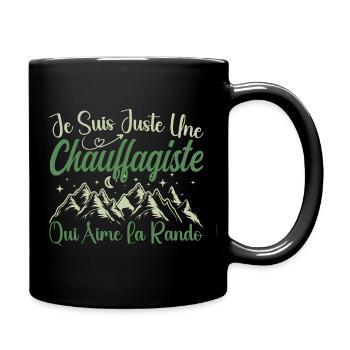 Chauffagiste aventurier passionnée de Randonnée - Mug uni - noir - Droite
