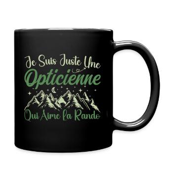 Opticienne aventurier passionnée de Randonnée - Mug uni - noir - Droite