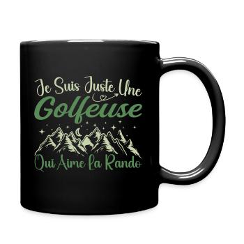 Golfeuse aventurier passionnée de Randonnée cadeau - Mug uni - noir - Droite
