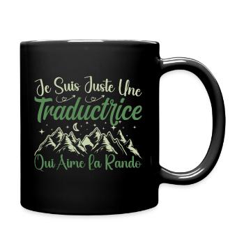 Traductrice aventurier passionnée de Randonnée cad - Mug uni - noir - Droite